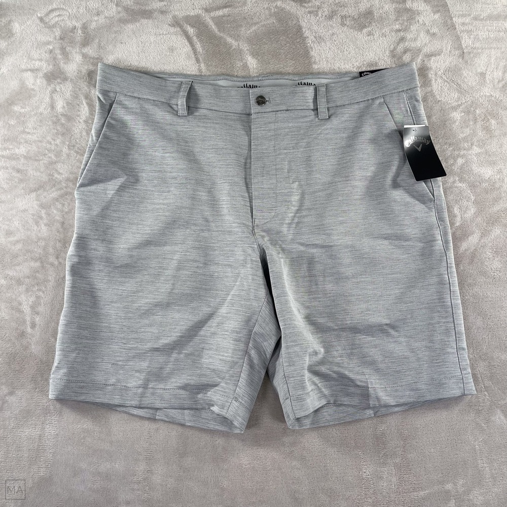 NEW Callaway Men's Shorts Golf Performance Opti Dri Stretch‎ Waist 38 Gray